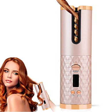 Бездротова плойка для завивки волосся Ramindong Hair curler RD-060 Рожеве золото