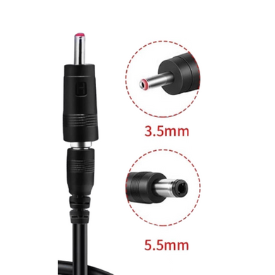 Кабель USB DC 5.5x2.1 для роутера модему з 5v на 9v з перехідником з 5,5mm на 3,5mm Чорний