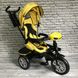 Дитячий триколісний велосипед Best Trike 5099 (ЖОВТИЙ), батьківська ручка і поворотне сидіння