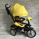 Дитячий триколісний велосипед Best Trike 5099 (ЖОВТИЙ), батьківська ручка і поворотне сидіння