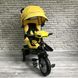 Детский трехколесный велосипед Best Trike 5099 (ЖЕЛТЫЙ), родительская ручка и поворотное сиденье