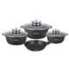 Набір посуду 9 предметів Bellmax Cookware Set BM-120 Чорний