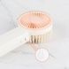Вентилятор аккумуляторный ручной Jisulife mini portable fan F2B Белый с розовым