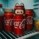 Игрушка-брелок Labubu в банке Coca-Cola Коричневый персонаж ЛАБУБУ с ушками