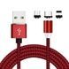 Магнітний кабель 3 в 1 USB - microUSB / Lightning / Type-C Червоний