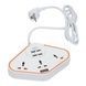 Подовжувач-мережевий фільтр 3-220V / 4-USB / 3.4A Anti-Static BKL-07 Power Socket Білий