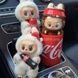 Игрушка-брелок Labubu в банке Coca-Cola Коричневый персонаж ЛАБУБУ с ушками