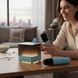 Колонка портативна із 2 караоке мікрофонами Bluetooth LED К18 Блакитна