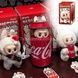 Игрушка-брелок Labubu в банке Coca-Cola Коричневый персонаж ЛАБУБУ с ушками