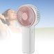 Вентилятор аккумуляторный ручной Jisulife mini portable fan F2B Белый с розовым
