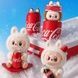Игрушка-брелок Labubu в банке Coca-Cola Коричневый персонаж ЛАБУБУ с ушками
