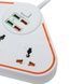 Подовжувач-мережевий фільтр 3-220V / 4-USB / 3.4A Anti-Static BKL-07 Power Socket Білий