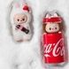 Игрушка-брелок Labubu в банке Coca-Cola Коричневый персонаж ЛАБУБУ с ушками