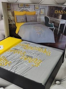 Постільна білизна з вишивкою Romeo Nak.Daisy Ранфорс Бавовна Євро розмір