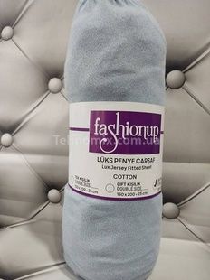 Простирадло на гумці Fasionup Blue 160х200см Трикотаж Бавовна