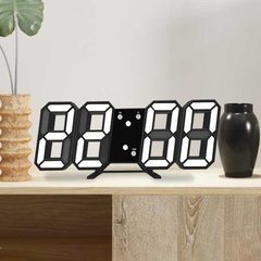 Электронные настольные LED часы с будильником и термометром LY-1089 Черные