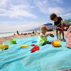 Анти-песок пляжная чудо-подстилка Originalsize Sand Free Mat 200*150 Голубая