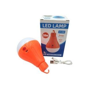Лампочка с аккумулятором 1x18650 LY-V09 30w USB Белая с оранжевым