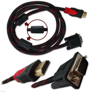 Кабель HDMI-VGA 1,5 m посилений в обмотці