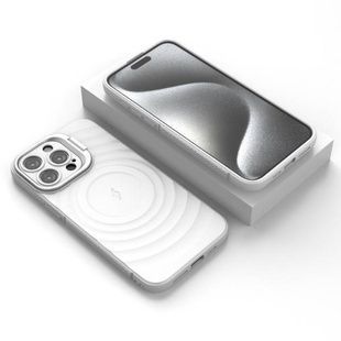 Чохол MagSafe soft-touch with stand Iphone 15 Pro Max Білий