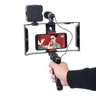 Комплект для відео/фото зйомок з мікрофоном та спалахом для смартфона Video Making Kit AY49X Чорний