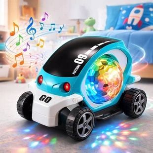 Машинка с подсветкой вращающаяся Toy AND CX-865 Голубая