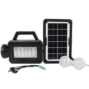 Комплект для освещения солнечная панель + прожектор-фонарь и 2 лампы 100W SOLAR HOME SYSTEM CC026