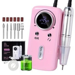 Фрезер для манікюру портативний Nail Polish Machine AND LY-981 Рожевий