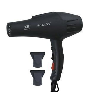 Фен со сменными насадками концентраторами 2200Вт Sokany X6 Черный