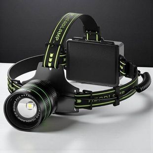 Ліхтар налобний з датчиком руху 3x18650, Power Bank, ЗУ Type-C, zoom TD-XI-TG-60W Чорний