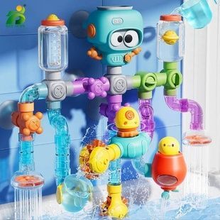 Игрушка для купания Робот Водный фонтан 21деталь Ingbaby Разноцветный