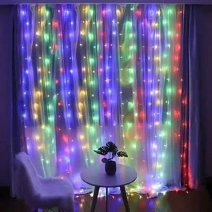 Гірлянда штора світлодіодна 3*2м 400Led MA131multi Мультиколор