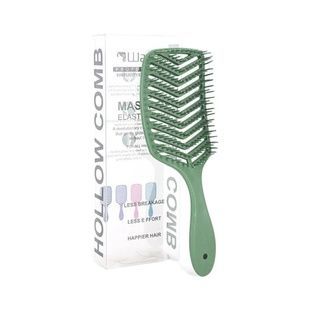 Гребінець пластиковий продувний Hollow Comb (Candy-colored) Зелений