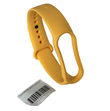 Ремінець силіконовий для Xiaomi Mi Band 5 №21 жовтий