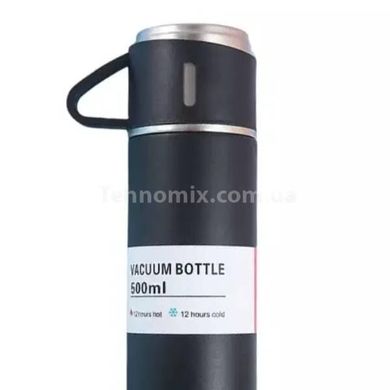 Подарунковий набір термос вакуумний із нержавіючої сталі Vacuum Flask SET Чорний