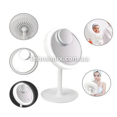 Настольное зеркало с подсветкой и вентилятором Beauty Breeze Mirror Белое