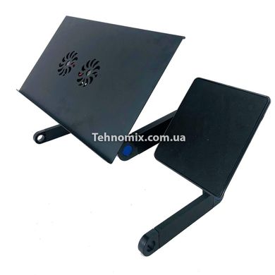 Портативный складной столик для ноутбука с вентиляцией LAPTOP TABLE T6 Черный