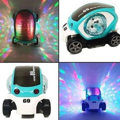 Машинка с подсветкой вращающаяся Toy AND CX-865 Голубая
