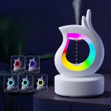 Увлажнитель антигравитация, с подсветкой и колонкой Y-16 Белый