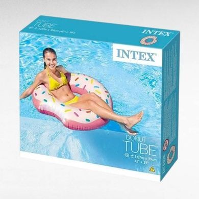Коло надувне Пончик 107см Intex 56265 NP Рожевий