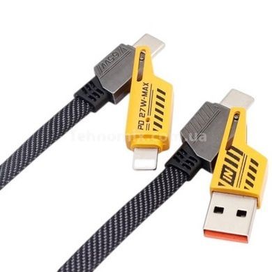 Кабель WUW-X207 USB 3 in 1 65W black