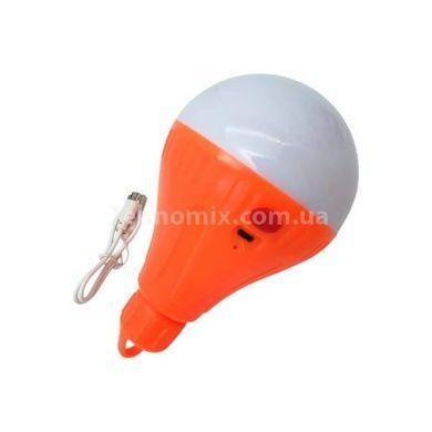 Лампочка з акумулятором 1x18650 LY-V09 30w USB Біла з оранжевим
