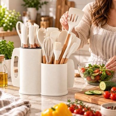 Набор кухонных принадлежностей 19 предметов Kitchenware Set Белый