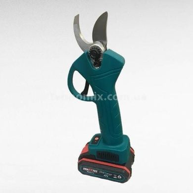 Секатор акумуляторний з двома акумуляторами в комплекті у валізі secateur 48V AND 40-1 Чорний з бірюзовим