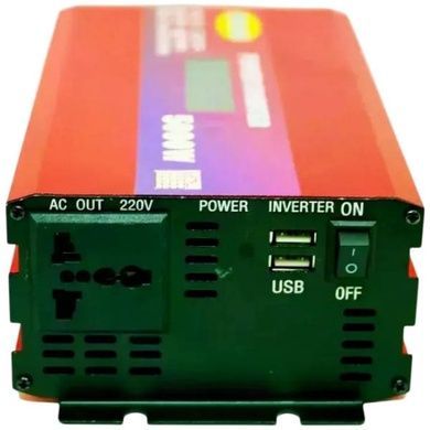 Преобразователь напряжения с 12V/24V&rarr;220V 5000W с дисплеем EYURAN EY-5000W Красный