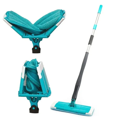 Швабра Dual Track Twist Mop (универсальная для влажной уборки) бирюзовая