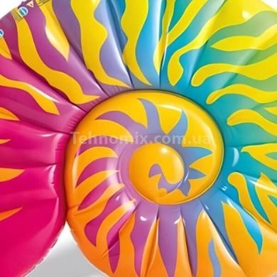 Матрац надувний з ручками Ракушка райдужна 157*127см INTEX 58791