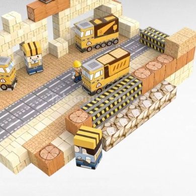 Конструктор магнітний кубічний Будівництво 2,5см 64 деталі FD 1688 A2 Різнокольоровий