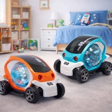 Машинка с подсветкой вращающаяся Toy AND CX-865 Голубая