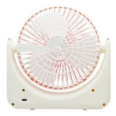 Вентилятор настільний USB FAN S13 похилий Білий з рожевим